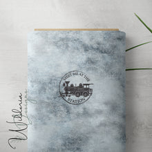 Load image into Gallery viewer, Train Cars Coordinating Panel Set - Blue Dark Grunge