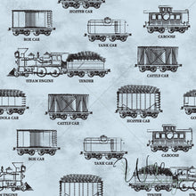 Load image into Gallery viewer, Train Cars - Blue Light Grunge