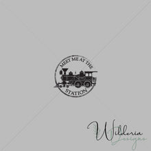 Load image into Gallery viewer, Train Print Coordinating Panel 18x36 - Grey