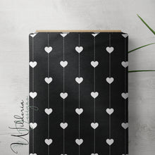 Load image into Gallery viewer, "Woodland Dreams" Pintuck Hearts - Black