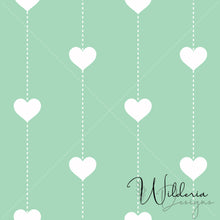Load image into Gallery viewer, "Woodland Dreams" Pintuck Hearts - Mint