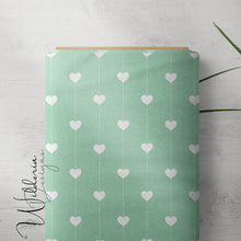 Load image into Gallery viewer, "Woodland Dreams" Pintuck Hearts - Mint