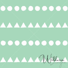 Load image into Gallery viewer, "Woodland Dreams" Sketchy Shapes Pattern - Mint