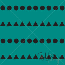 Load image into Gallery viewer, "Woodland Dreams" Sketchy Shapes Pattern - Teal