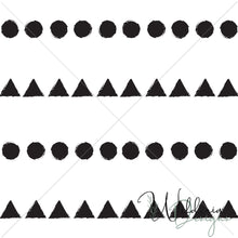 Load image into Gallery viewer, "Woodland Dreams" Sketchy Shapes Pattern - White