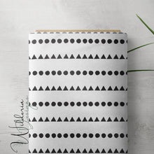 Load image into Gallery viewer, "Woodland Dreams" Sketchy Shapes Pattern - White