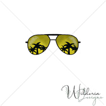 Load image into Gallery viewer, Beach Sunglasses Panel - Yellow