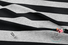 Load image into Gallery viewer, Wide Heathered Stripe - Grey/Black