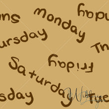 Load image into Gallery viewer, "My Little World" Collection - Days of the Week - Sand