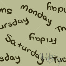 Load image into Gallery viewer, "My Little World" Collection - Days of the Week - Pistachio