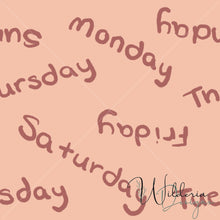 Load image into Gallery viewer, "My Little World" Collection - Days of the Week - Peach Blush