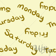 Load image into Gallery viewer, "My Little World" Collection - Days of the Week - Cream