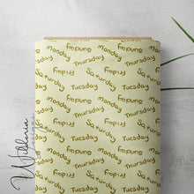 Load image into Gallery viewer, "My Little World" Collection - Days of the Week - Cream