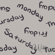 Load image into Gallery viewer, "My Little World" Collection - Days of the Week - Cloud