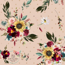 Load image into Gallery viewer, Fall Bouquet Polka Dots Seamless Design