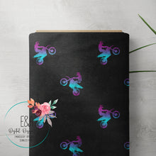 Load image into Gallery viewer, Dirt Bike Seamless Design - Purple