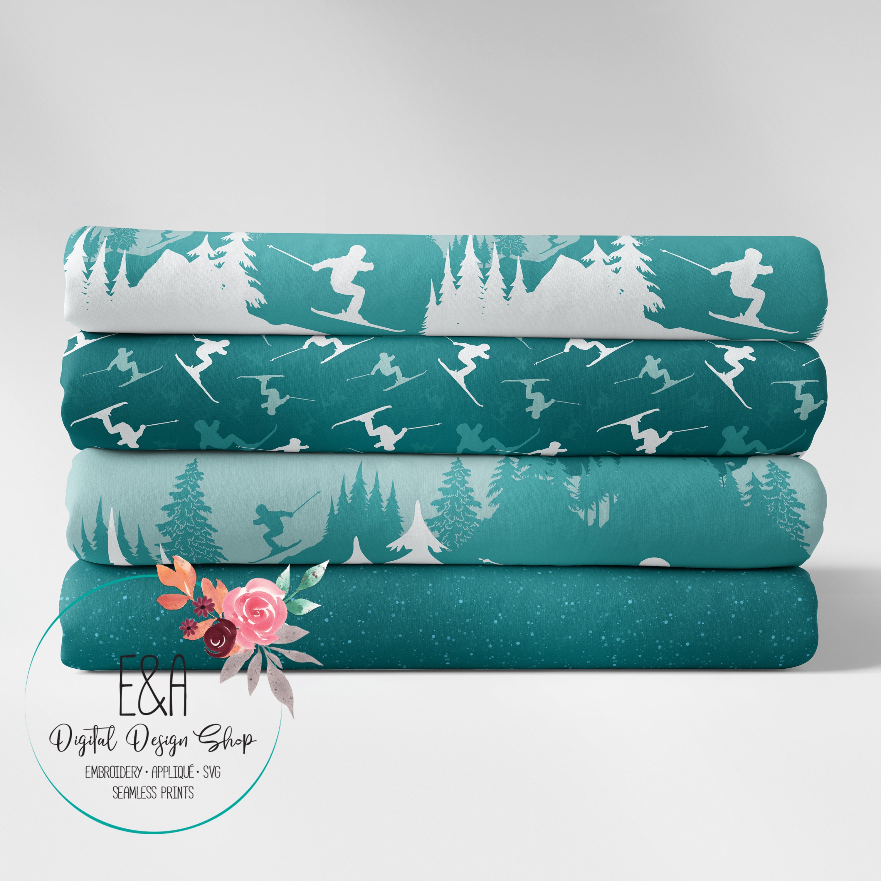 Downhill Skiing Collection Wilderia Designs