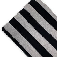 Load image into Gallery viewer, Black Heather Stripes - CL French Terry