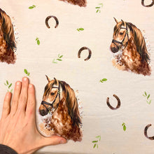 Load image into Gallery viewer, Horses on Tan  - CL French Terry