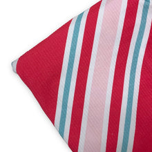 Load image into Gallery viewer, Candycane Stripes - Large Scale - Winter Floral Coordinate - Rib Knit