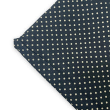 Load image into Gallery viewer, Mini Polka Dots - Navy - Cotton Lycra