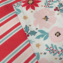 Load image into Gallery viewer, Candycane Stripes - Winter Floral Coordinate - Rib Knit