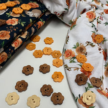 Load image into Gallery viewer, Floral Buttons (Set of 4)