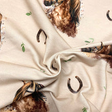 Load image into Gallery viewer, Horses on Tan  - CL French Terry