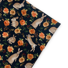 Load image into Gallery viewer, Floral Bunny - Navy - Cotton Lycra