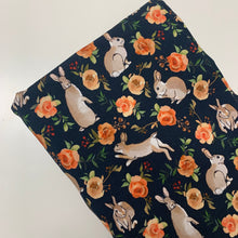 Load image into Gallery viewer, Floral Bunny - Navy - Cotton Lycra