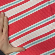 Load image into Gallery viewer, Candycane Stripes - Winter Floral Coordinate - Rib Knit