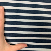 Load image into Gallery viewer, Navy Linen Stripe - Little Sailor Coordinate - Cotton Lycra