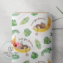 Load image into Gallery viewer, Watercolour Monkeys on Bananas