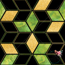 Load image into Gallery viewer, Watercolour Geo Stars - Black