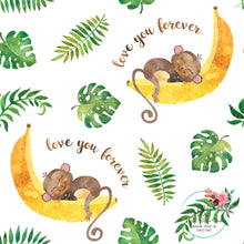 Load image into Gallery viewer, Watercolour Monkeys on Bananas