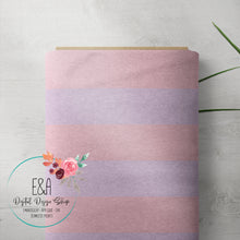 Load image into Gallery viewer, Wide Heathered Stripe - Pastel Pink/Purple