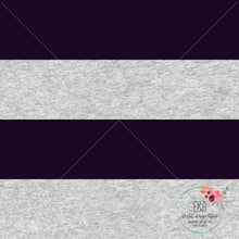 Load image into Gallery viewer, Wide Heathered Stripe - Purple/Grey