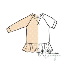 Load image into Gallery viewer, Raglan Sweater Ruffle Hem Mockup - Short & Long Sleeve Bundle