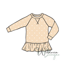 Load image into Gallery viewer, Raglan Sweater Ruffle Hem Mockup (Long Sleeve)