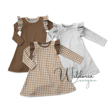 Load image into Gallery viewer, Swing Dress with Sleeve Ruffles