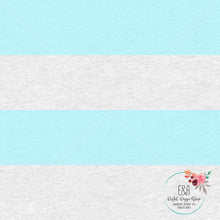 Load image into Gallery viewer, Wide Heathered Stripe - Turquoise/Light Grey