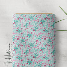 Load image into Gallery viewer, Balloon Pup Floral - Green Pup - Speckled Denim
