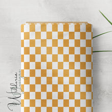 Load image into Gallery viewer, “Beginnings in Bloom" - Check Print |  Sunflower White
