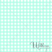 Load image into Gallery viewer, “Lemons &amp; Blossoms" - Gingham | Light Cyan
