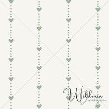 Load image into Gallery viewer, &quot;Muted Christmas&quot; Heart Lines - Green
