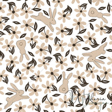 Load image into Gallery viewer, &quot;Muted Garden&quot; Floral Bunnies - White
