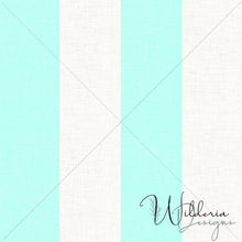 Load image into Gallery viewer, “Lemons &amp; Blossoms" - Stripe Linen | Light Cyan
