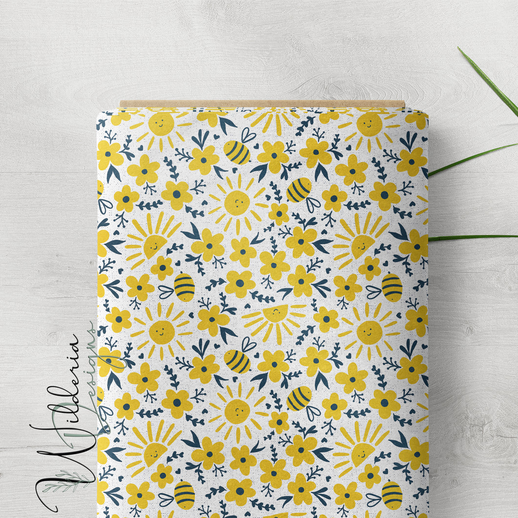 Summer & Sunshine Floral - Golden Yellow