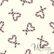 Load image into Gallery viewer, “Vintage Christmas" Candycane Hearts
