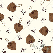 Load image into Gallery viewer, “Vintage Christmas" Heart Ornaments | Scattered | Cream
